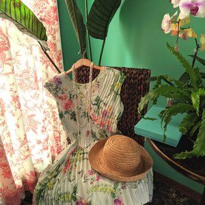 TED BAKER LONDON Lovely Pleated Floral Frock